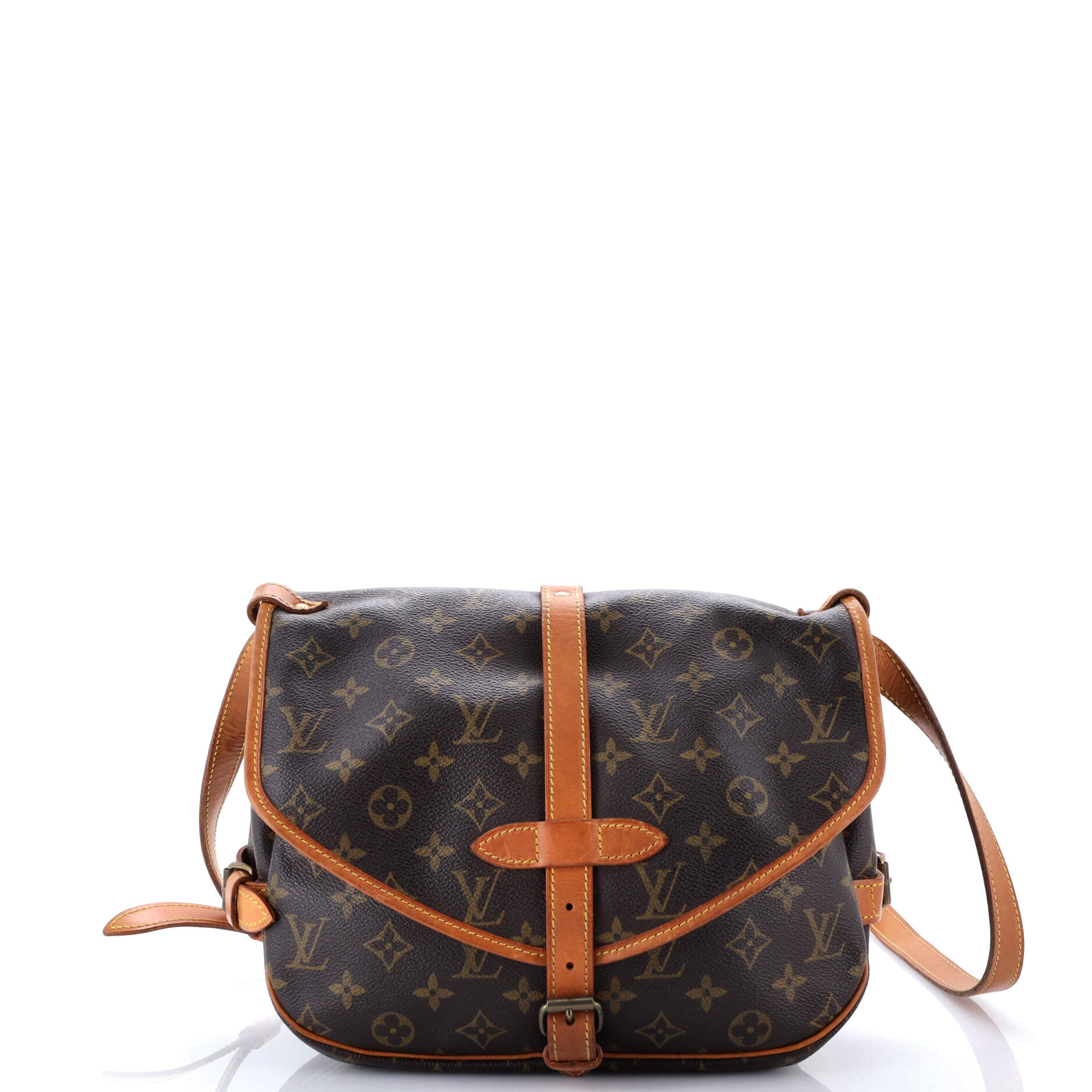 Pre-Loved Louis Vuitton Saumur Handbag Monogram Canvas 30 - Image 3