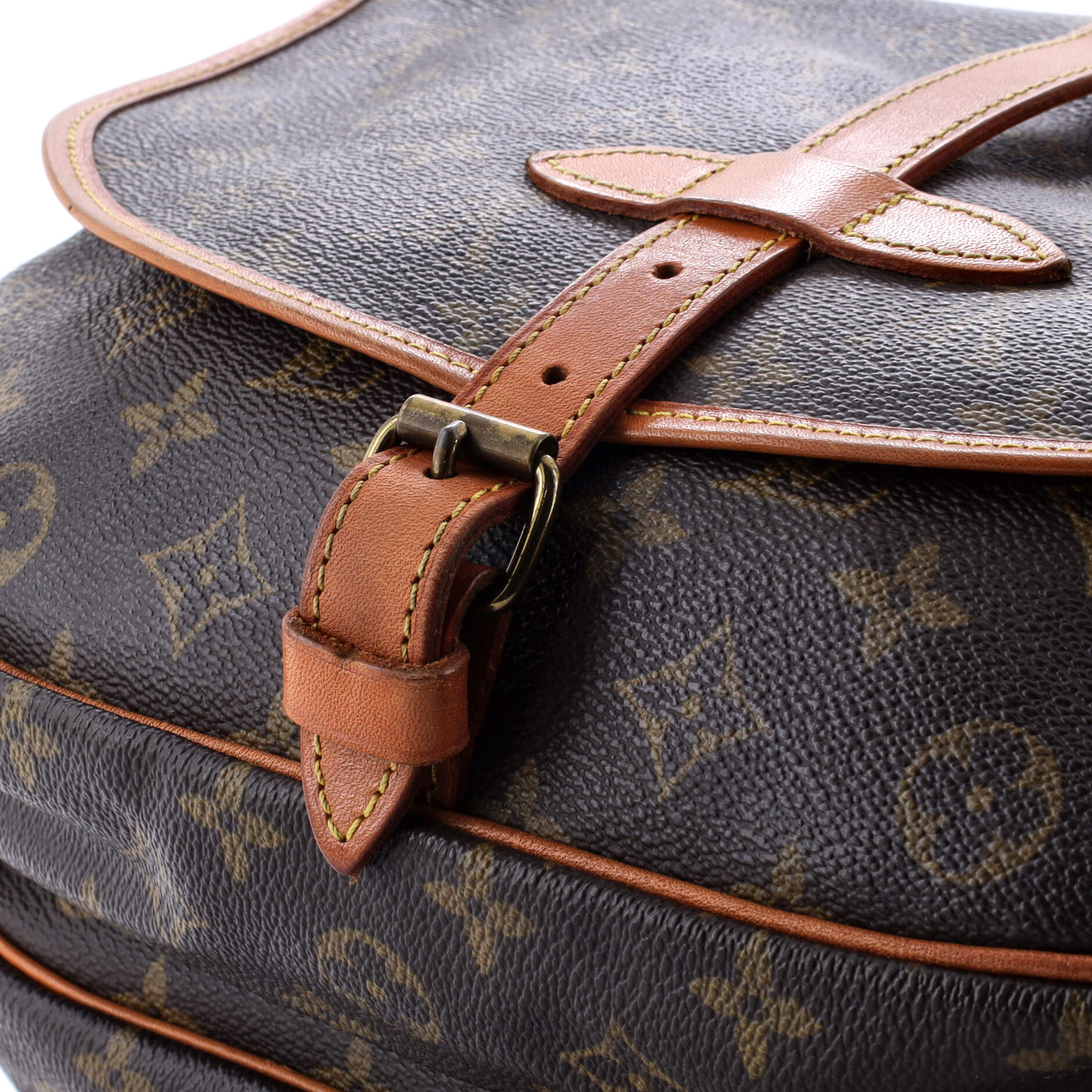 Pre-Loved Louis Vuitton Saumur Handbag Monogram Canvas 30 - Image 6