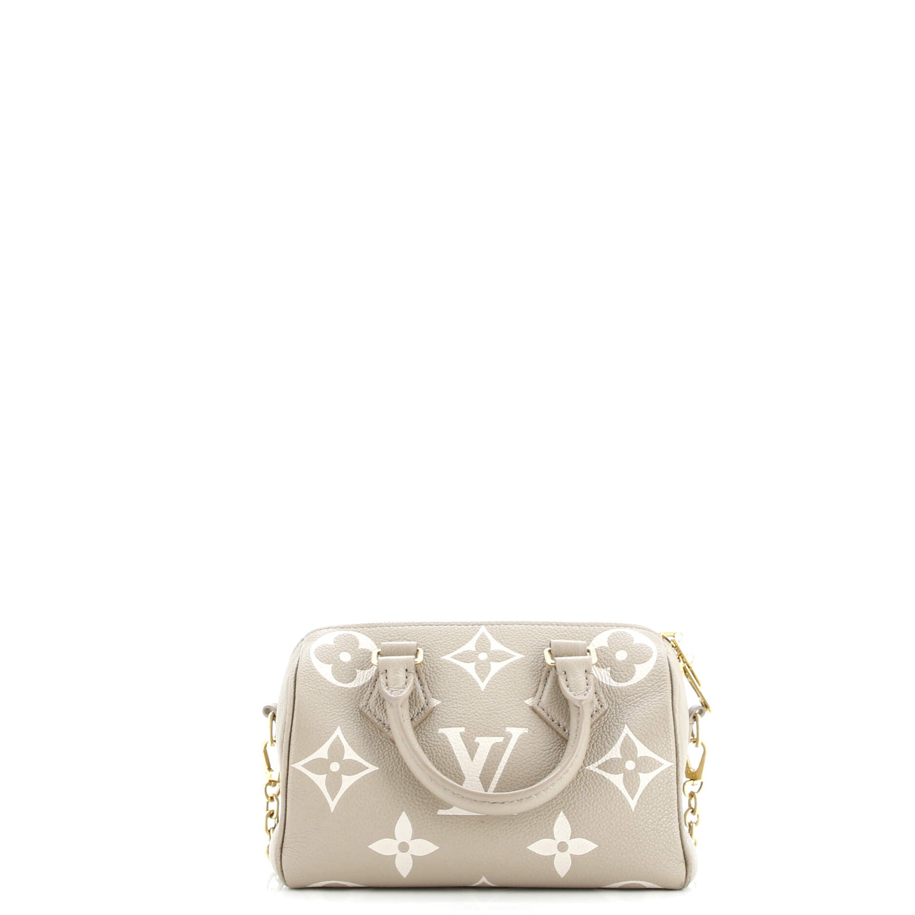 Pre-Loved Louis Vuitton Speedy Bandouliere Bag Bicolor Monogram Empreinte Giant 20 - Image 3