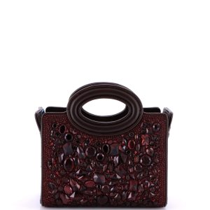 Pre-Loved Valentino Le Troisieme Tote Crystal Embellished Leather Mini