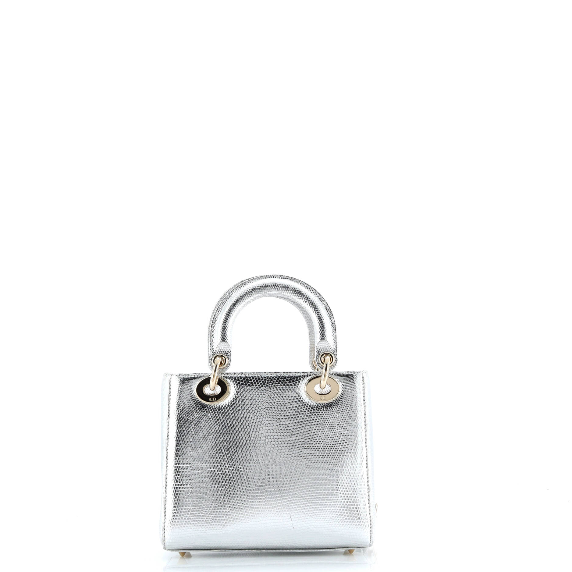 Pre-Loved Christian Dior Lady Dior Bag Lizard Small - Image 3