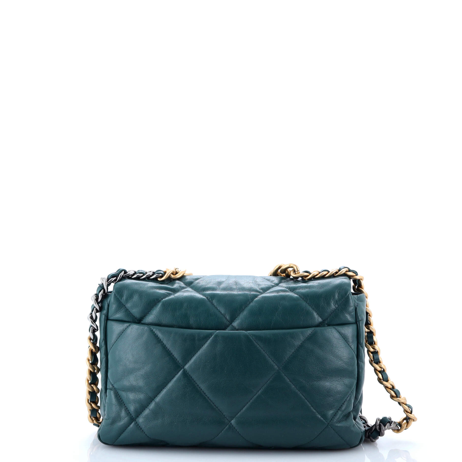 Pre-Loved Chanel 19 Flap Bag Quilted Leather Large - Image 3