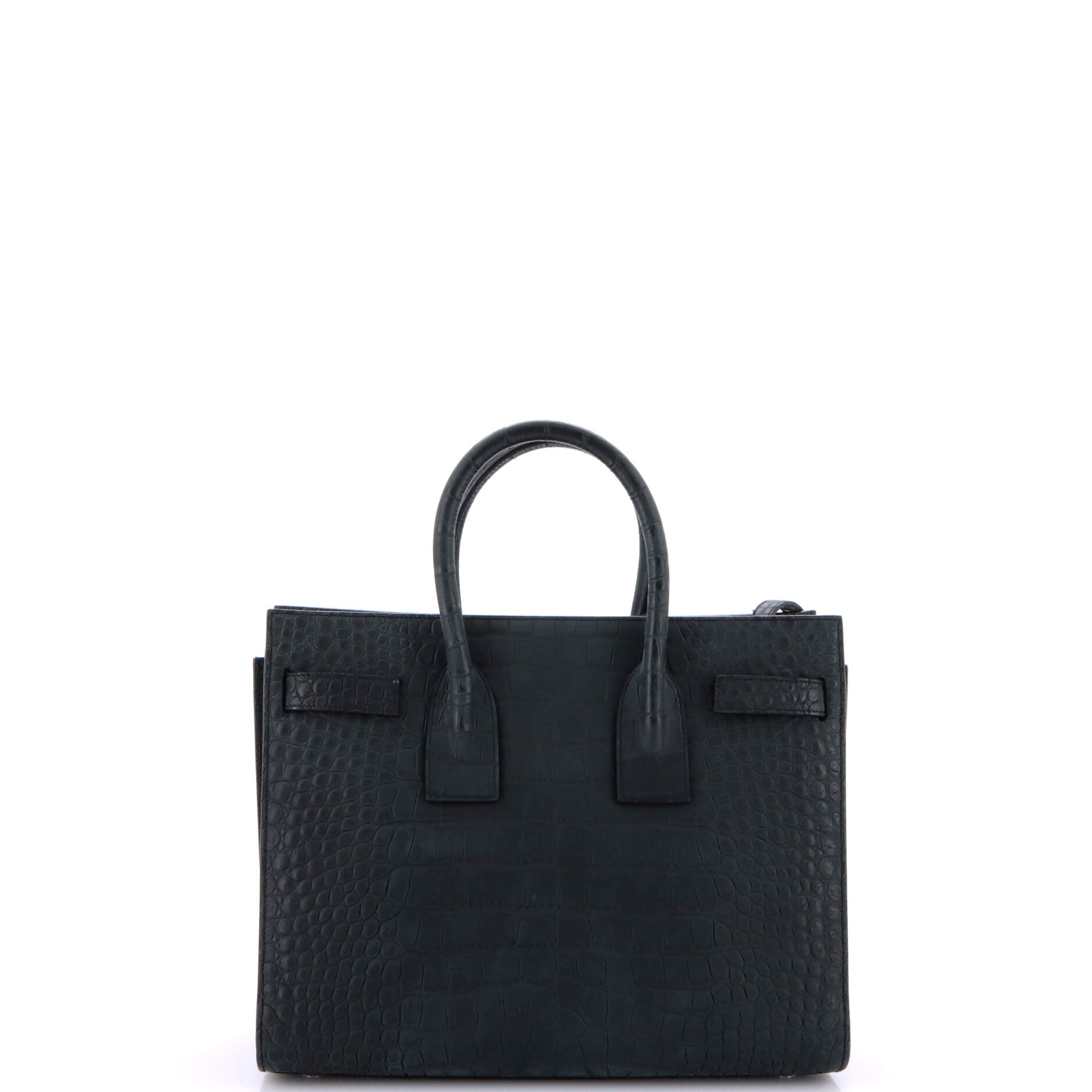 Pre-Loved Saint Laurent Sac de Jour NM Bag Crocodile Embossed Leather Small - Image 3