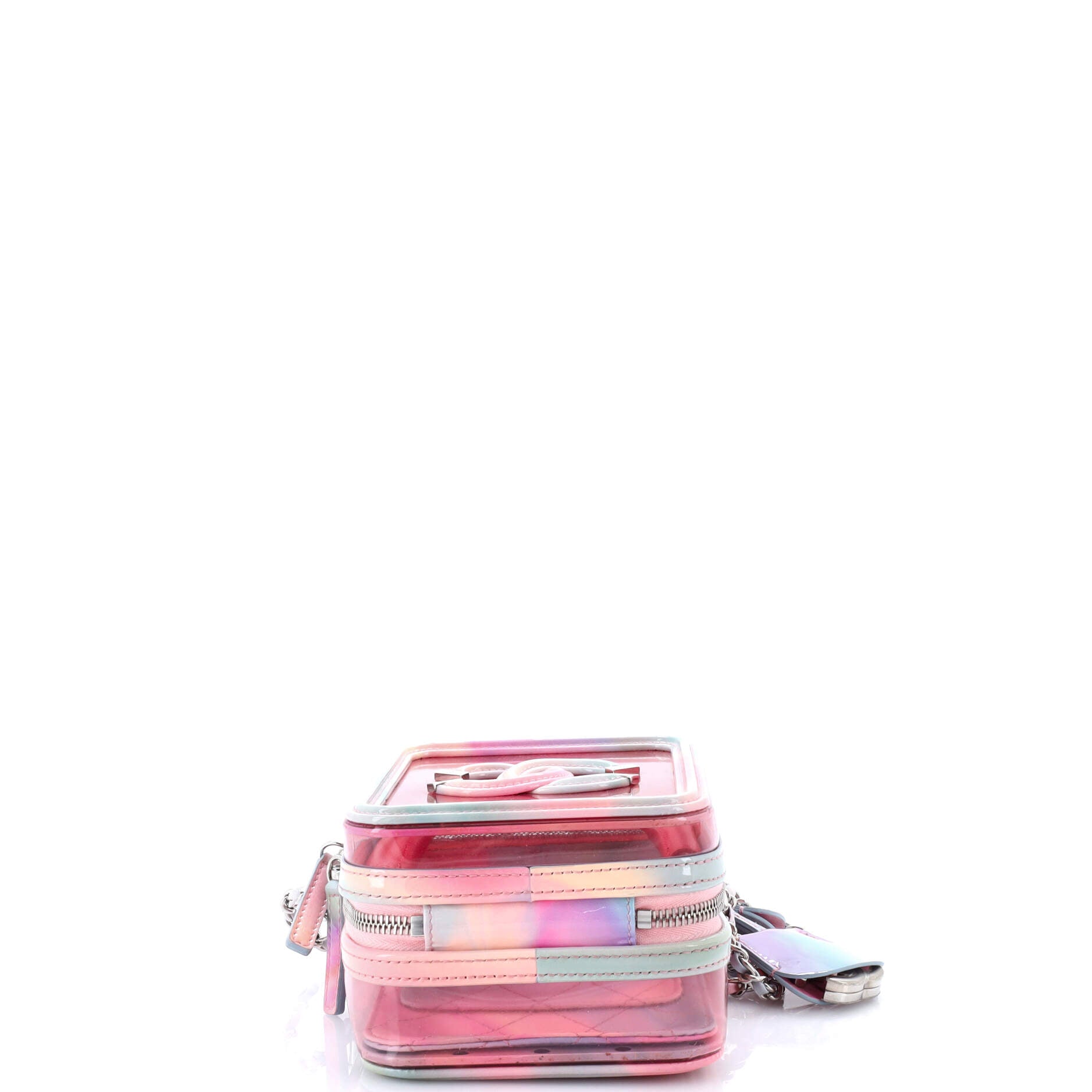 Pre-Loved Chanel Filigree Vertical Vanity Case PVC with Lambskin - Image 5