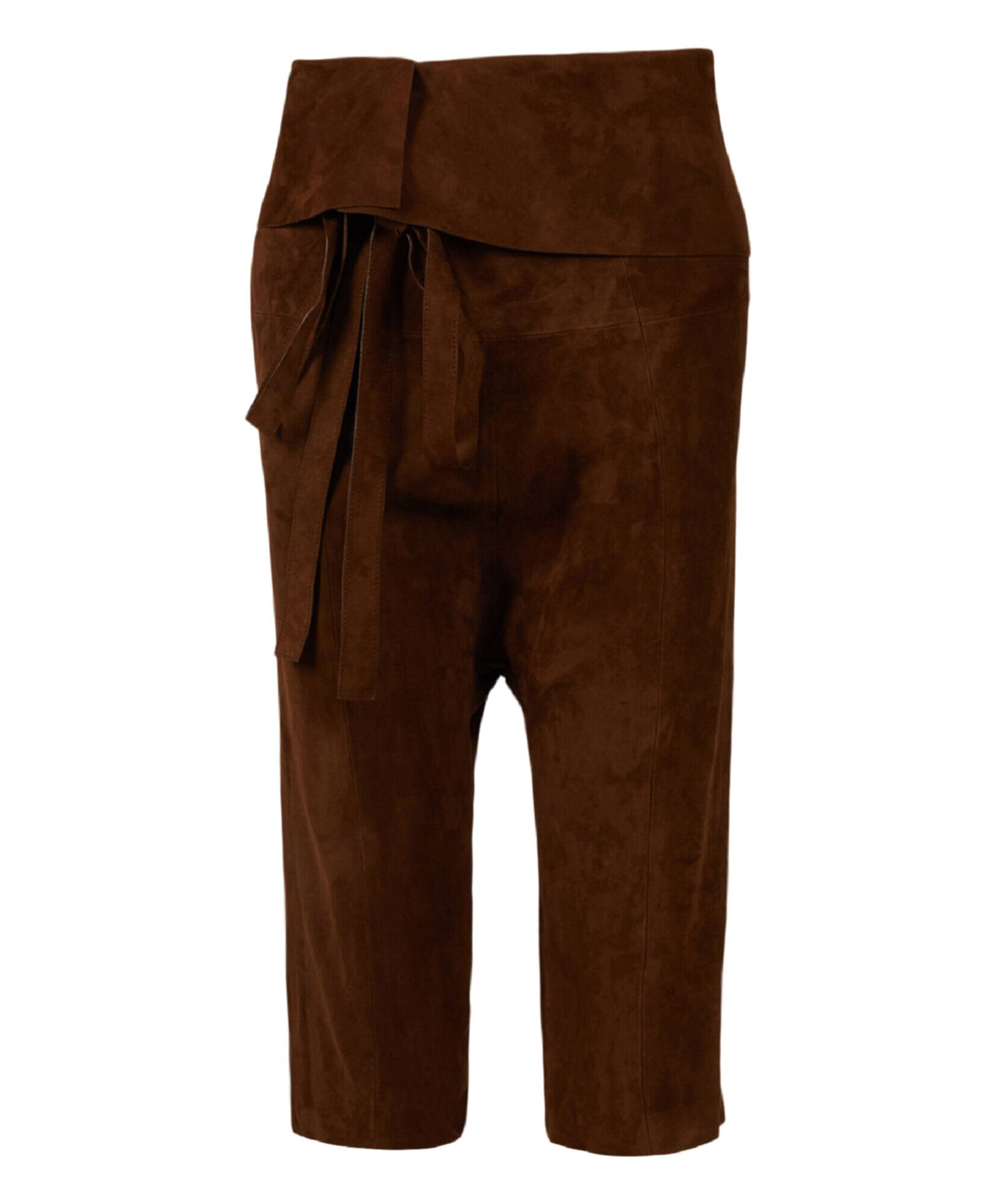 Saint Laurent Cropped Suede Droped Shorts