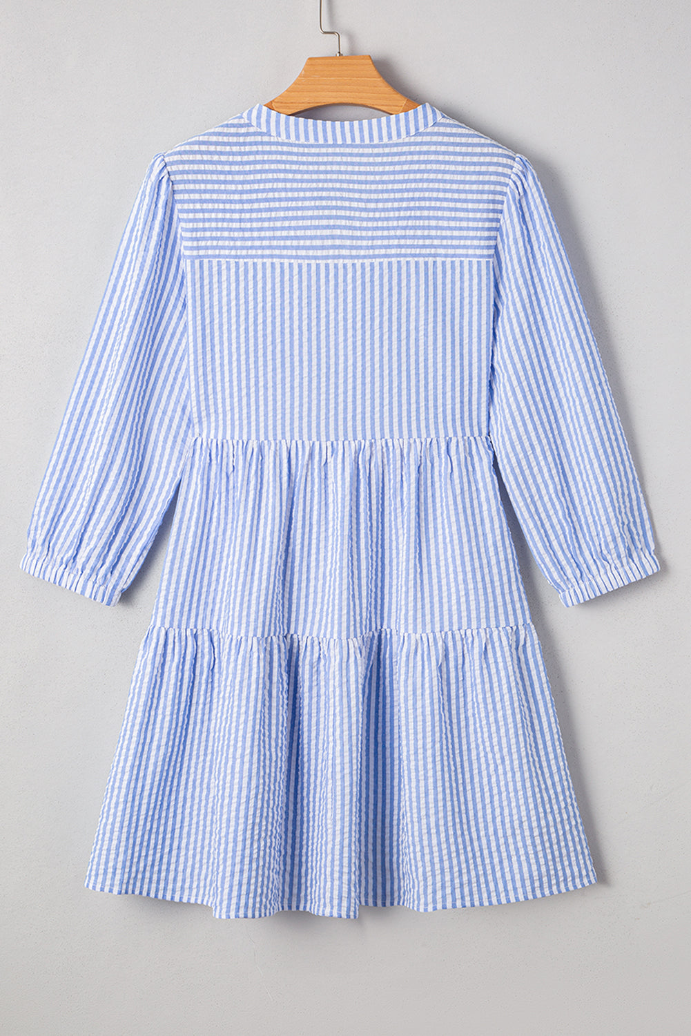 Kaia Stripe Bracelet Sleeve Tiered Dress with Pockets by Threaded Pear - Image 7