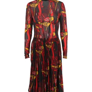 Burberry Long Sleeve Trapeze Dress