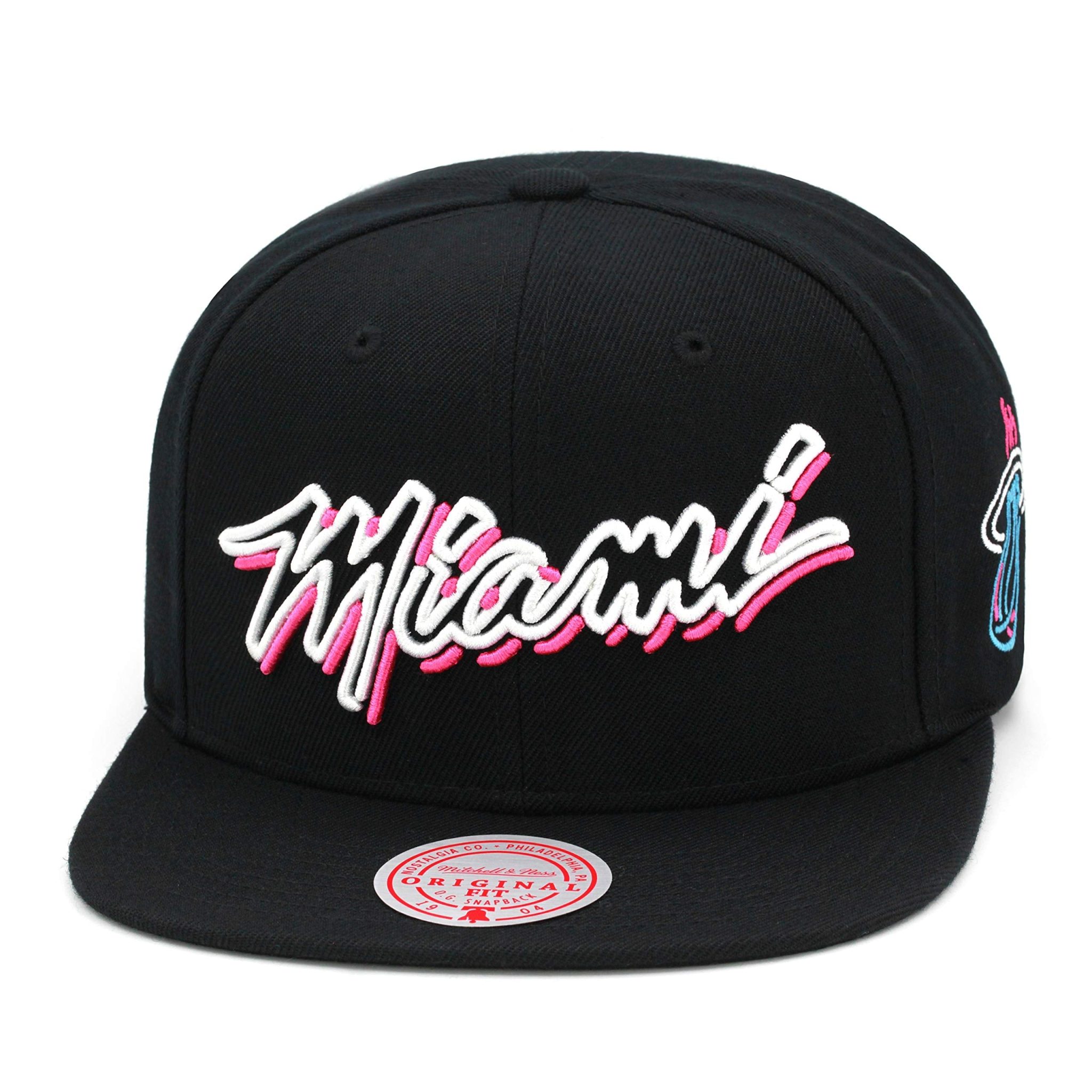 Mitchell & Ness Men's Nba Miami Heat Neon Vice Lights Snapback - 6Hssmo19313-Mheblck