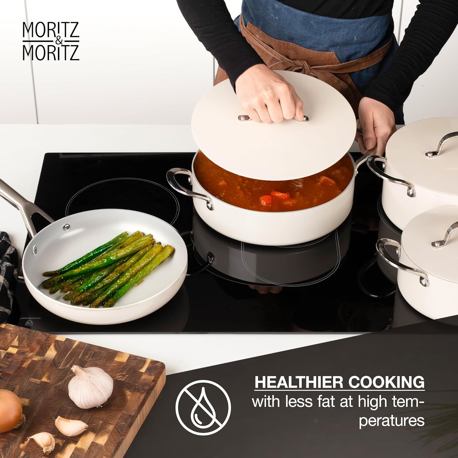 Moritz & Moritz 7-Piece Cast Aluminum Cookware Set with Lids - Image 9