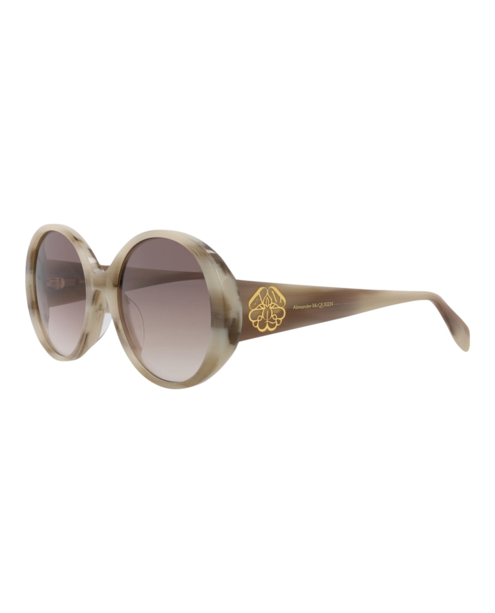 Alexander McQueen Round-Frame Acetate Sunglasses - Image 2