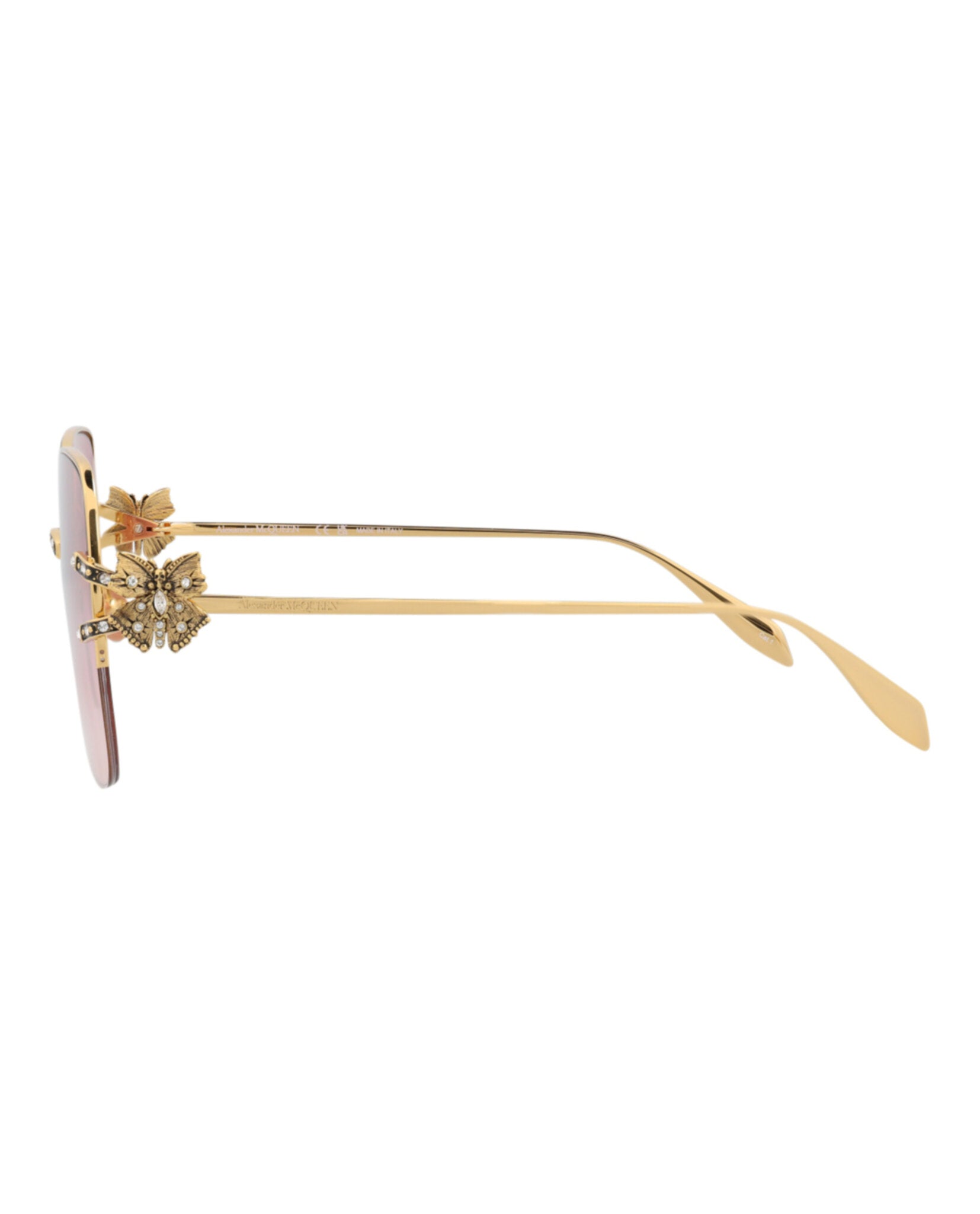 Alexander McQueen Square-Frame Metal Sunglasses - Image 3