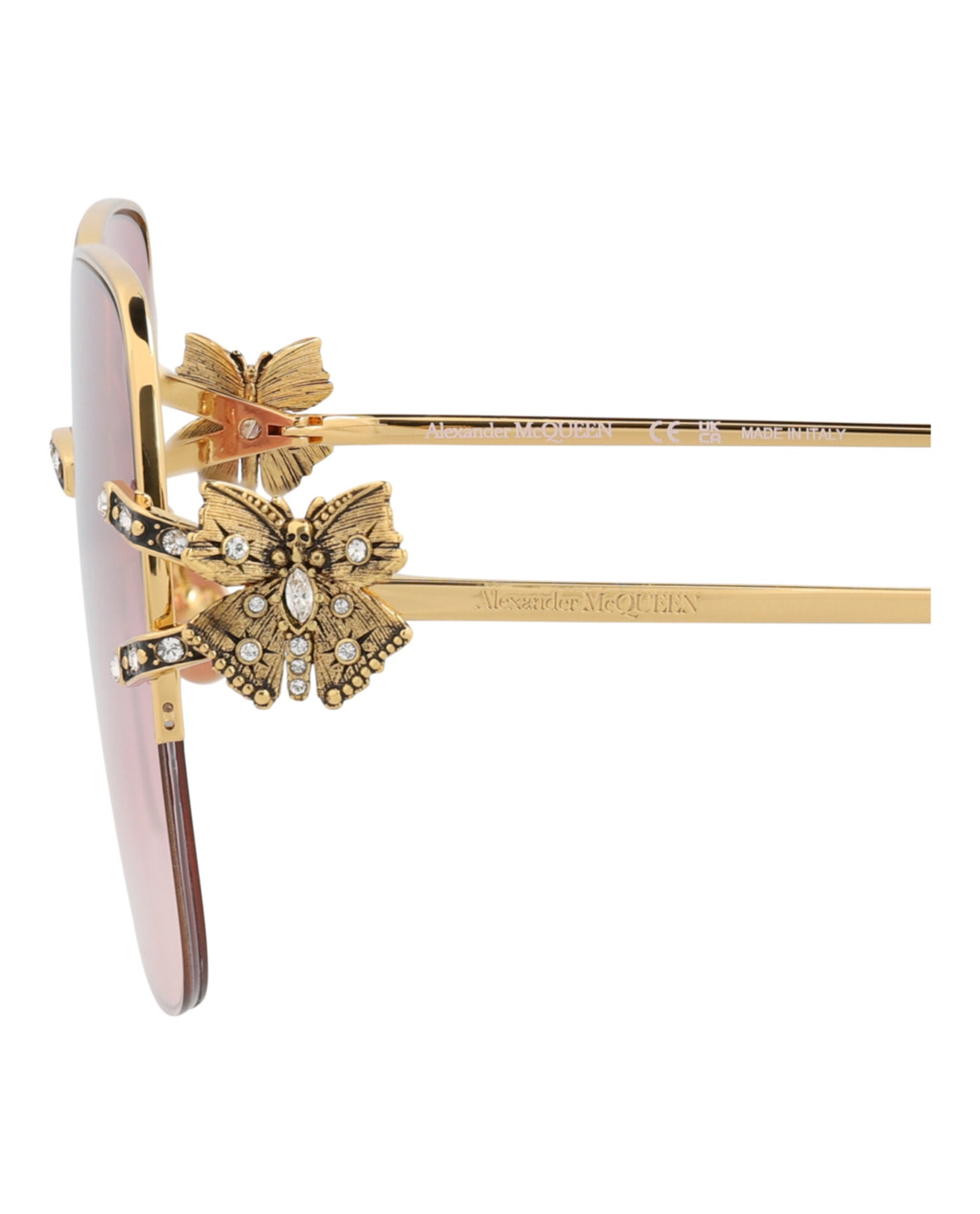 Alexander McQueen Square-Frame Metal Sunglasses - Image 4