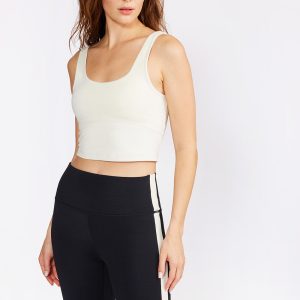 Cream Yoga Women's Ali bra tank cream