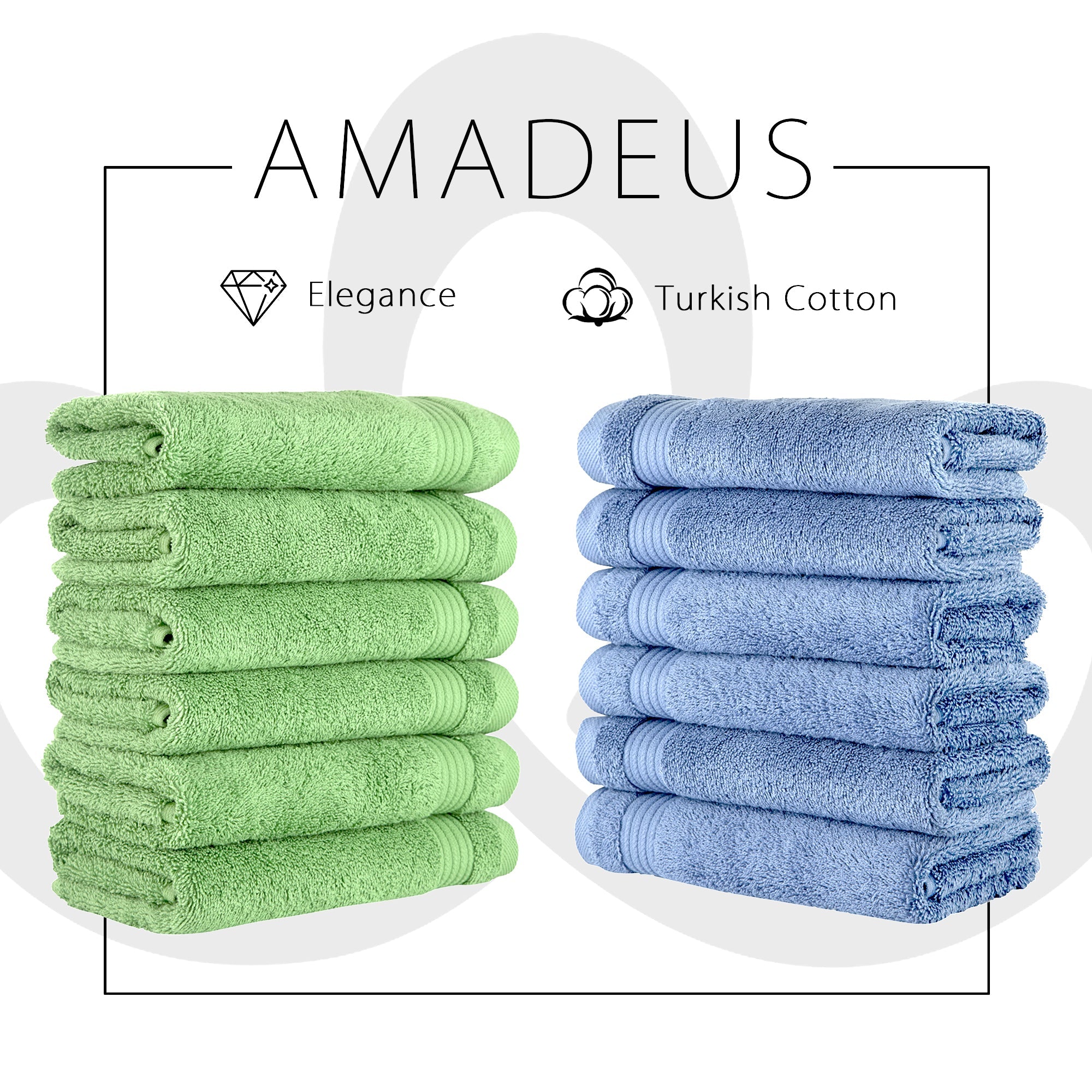 Classic Turkish Towels Amadeus Luxury Turkish Cotton Every Day Use Hand Towels - 6 Pieces - Image 10