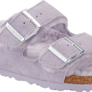 Birkenstock Arizona Shearling Suede Leather Purple Fog
