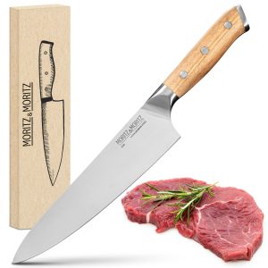 Moritz & Moritz German Steel 8 Chef's Knife | Professional Sharp Multipurpose Kitchen Knife