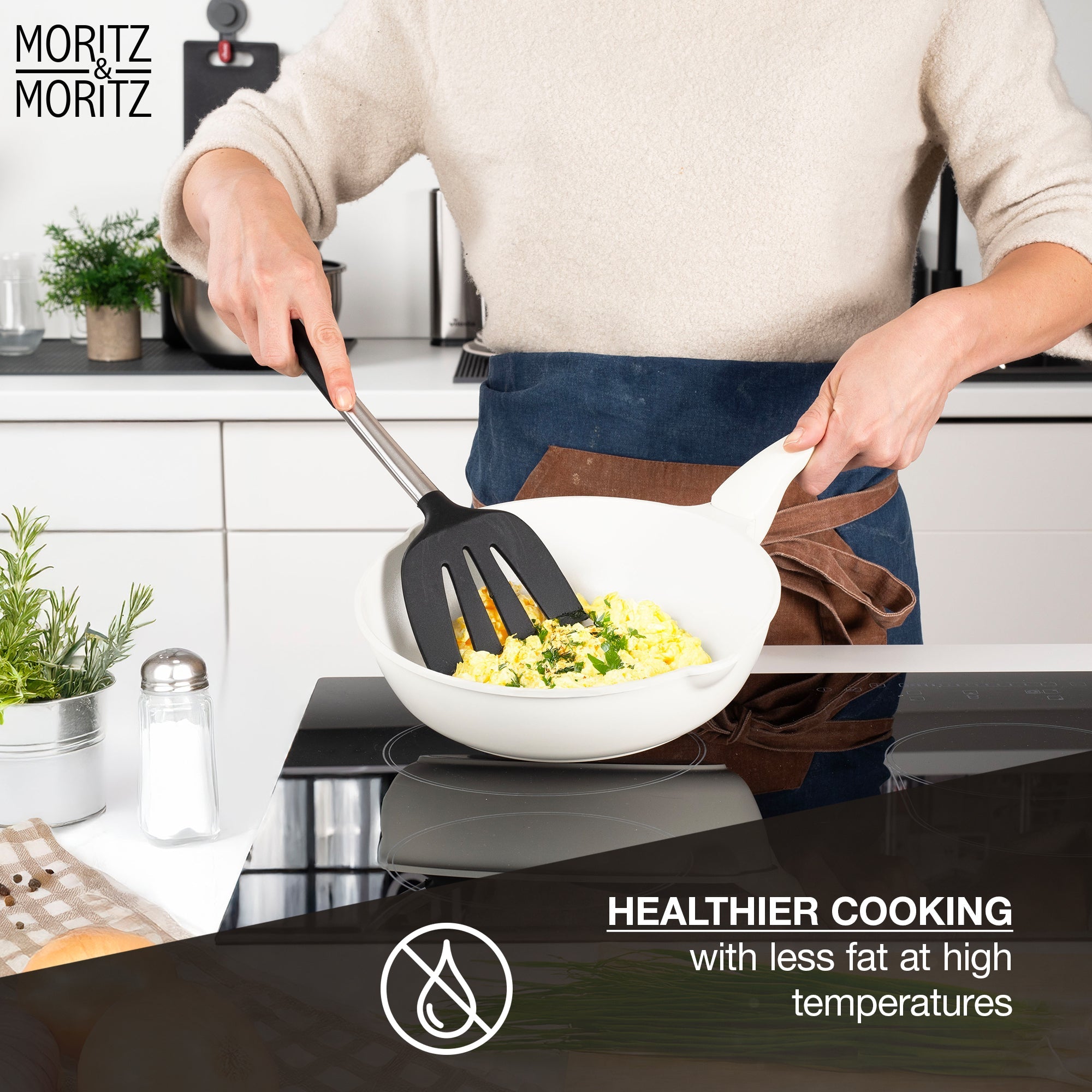 Moritz & Moritz 11-Inch Induction Frying Pan with Lid - Image 10
