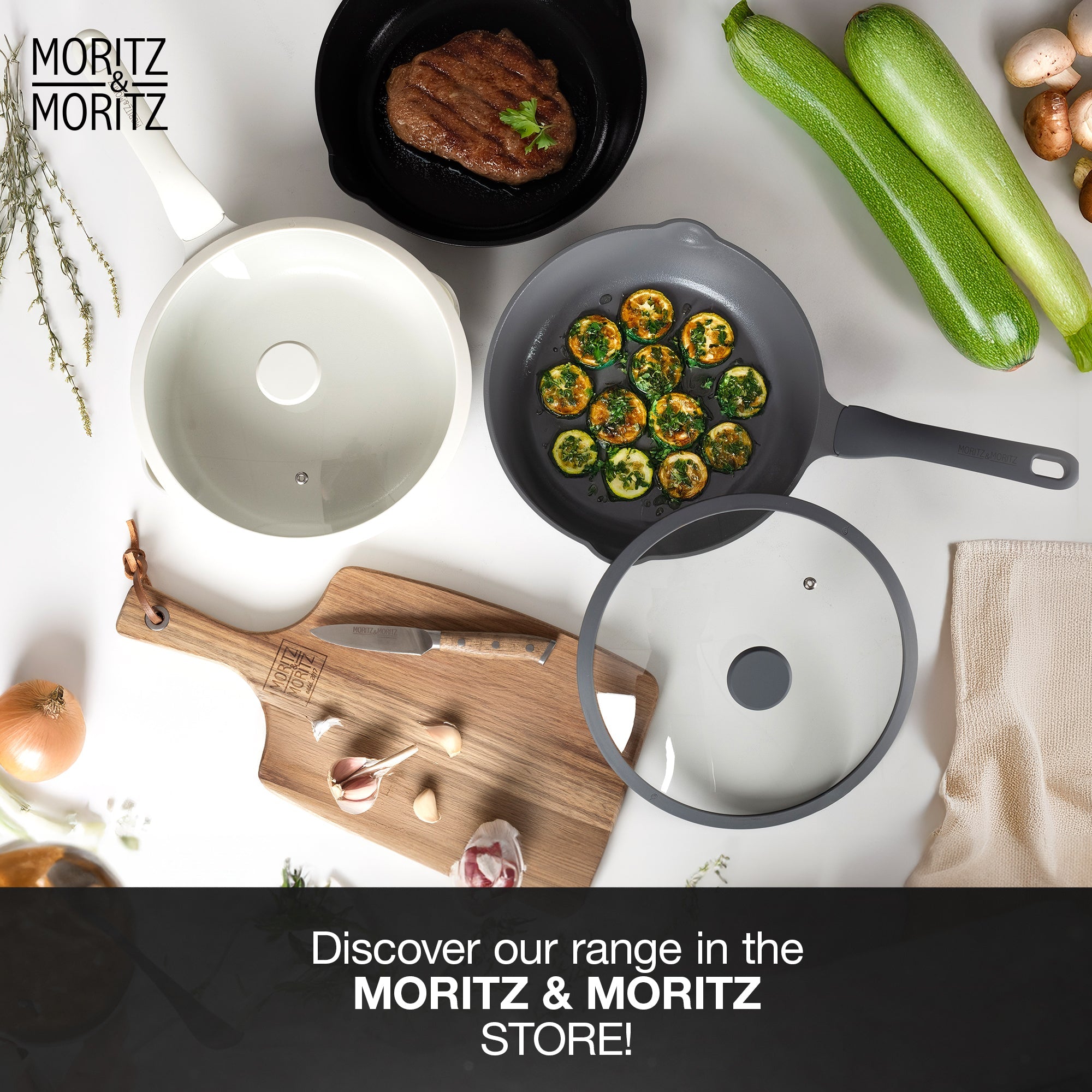 Moritz & Moritz 11-Inch Induction Frying Pan with Lid - Image 12