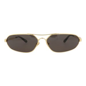 Balenciaga Shield-Frame Metal Sunglasses