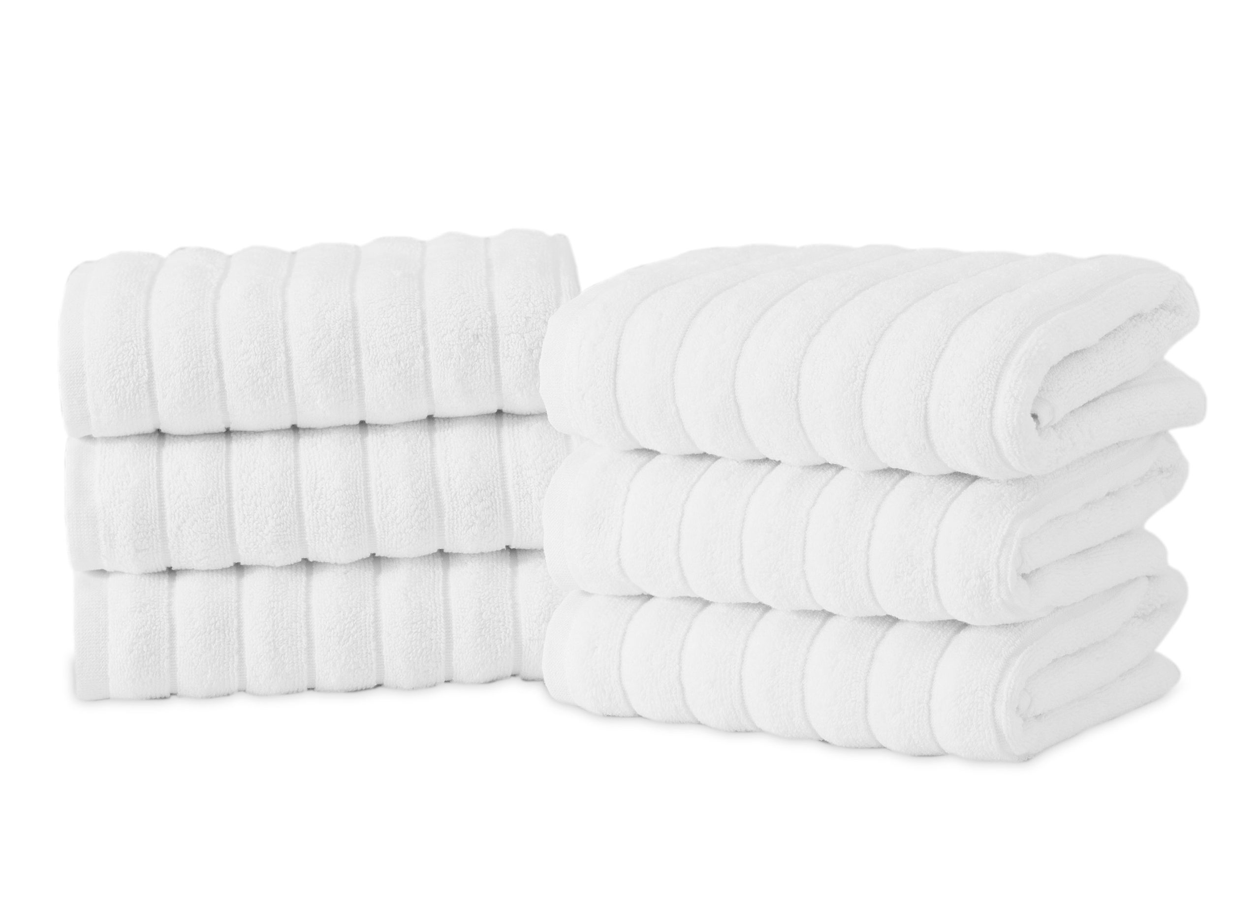 Classic Turkish Towels Brampton Turkish Cotton Large Hand Towels - 6 Pieces White Collection - Image 2