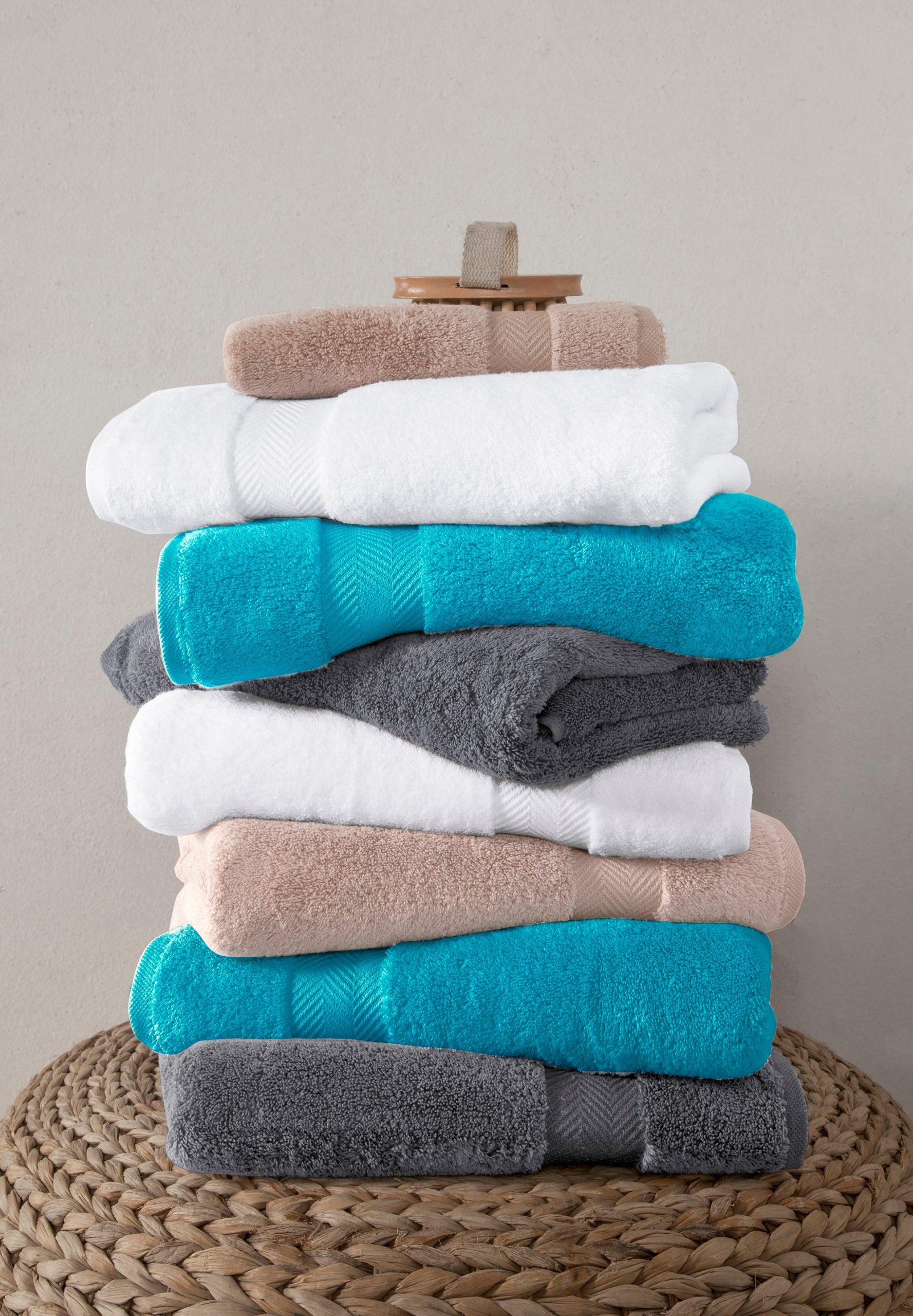 Classic Turkish Towels Becci Turkish Cotton Luxury Everyday Towel Set of 6