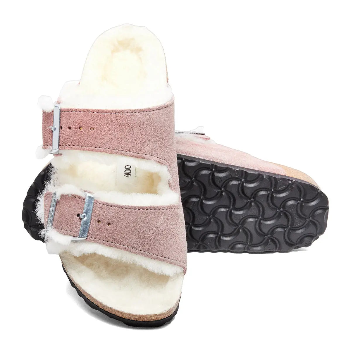 Birkenstock Arizona Shearling Suede Leather Sandals - Image 5