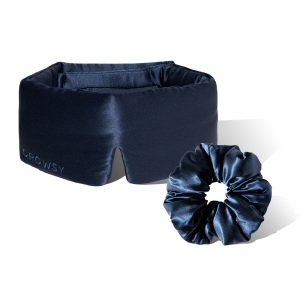 Drowsy Sleep Co. Sleep Mask + Scrunchie - Midnight Blue