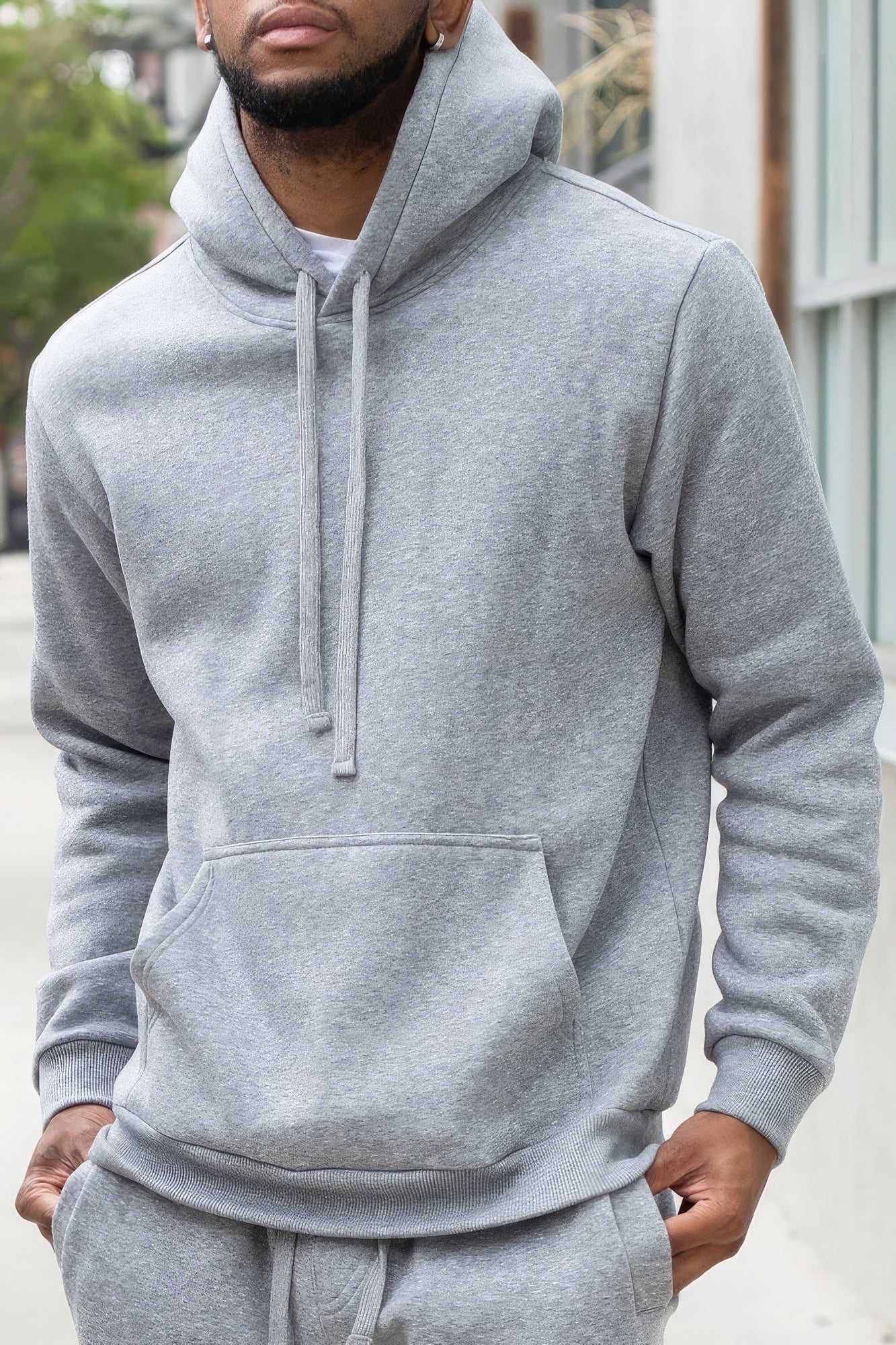 Men's Fleece Pullover - Grey - Image 2