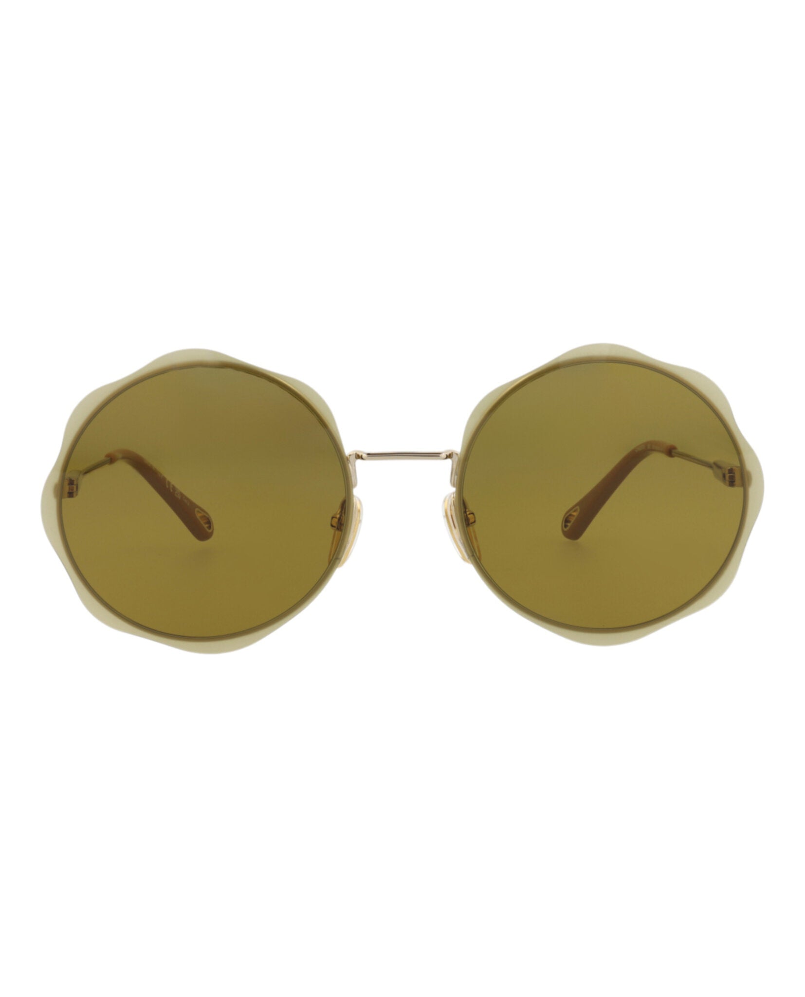 Chlo?? Round-Frame Metal Sunglasses