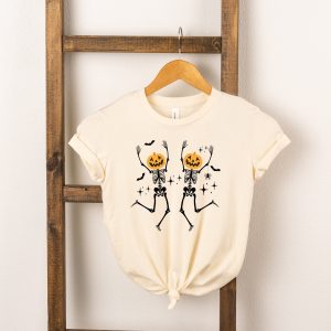 The Juniper Shop Toddler Pumpkin Skeleton Short Sleeve Crew Neck