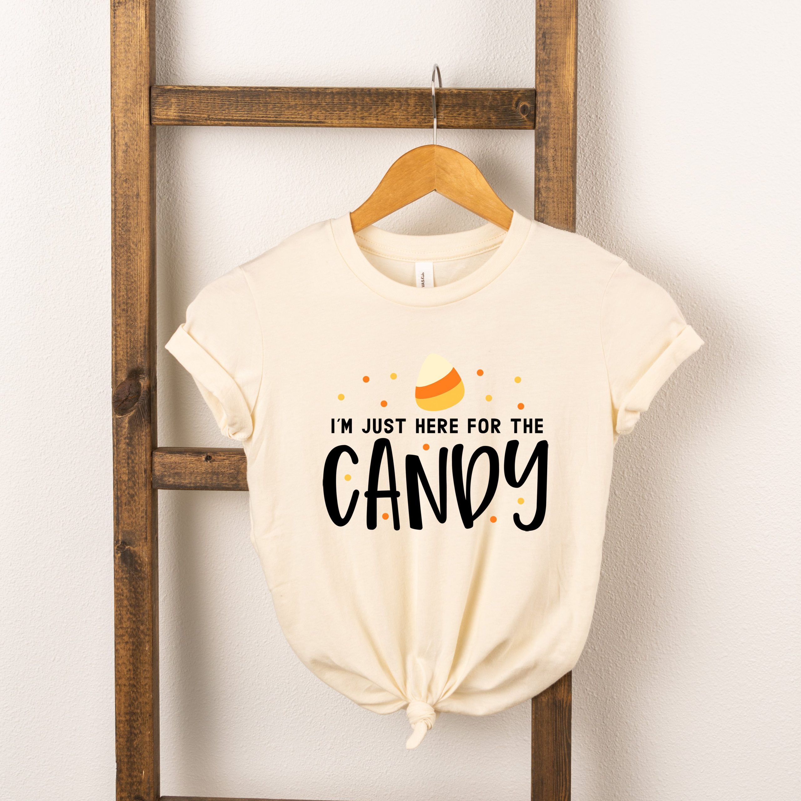The Juniper Shop Toddler Here For The Candy Short Sleeve Crew Neck