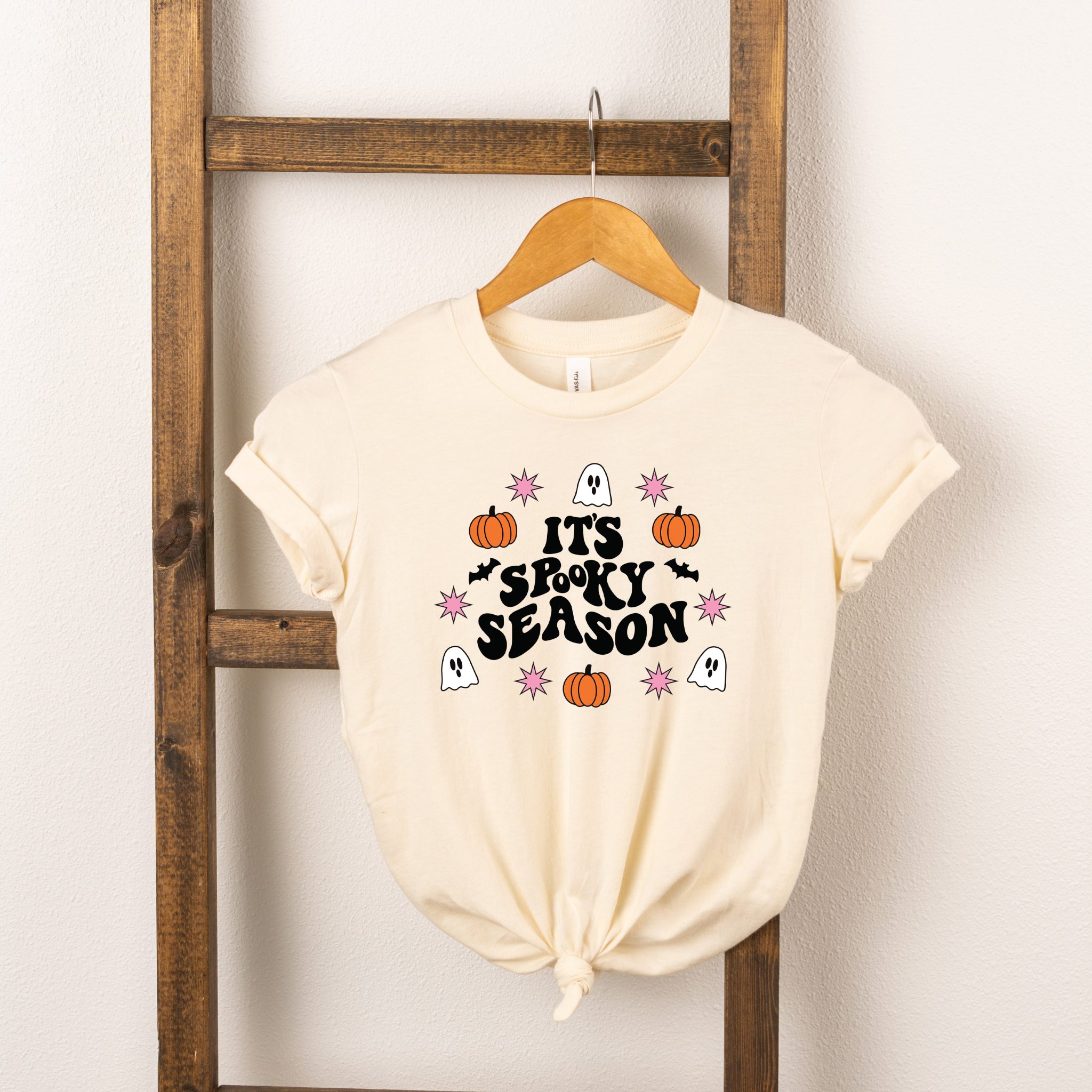 The Juniper Shop Toddler It's Spooky Season Ghost Short Sleeve Crew Neck