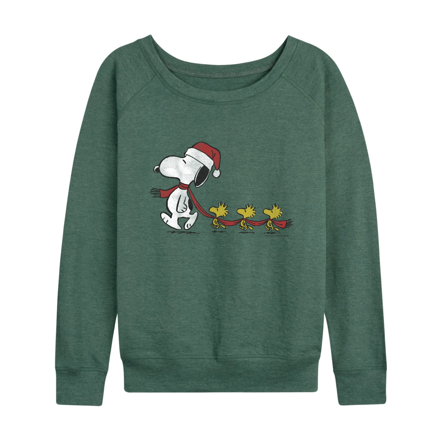 Peanuts - Christmas Snoopy & Woodstock - Women's French Terry Long Sleeve Pullover - Image 2