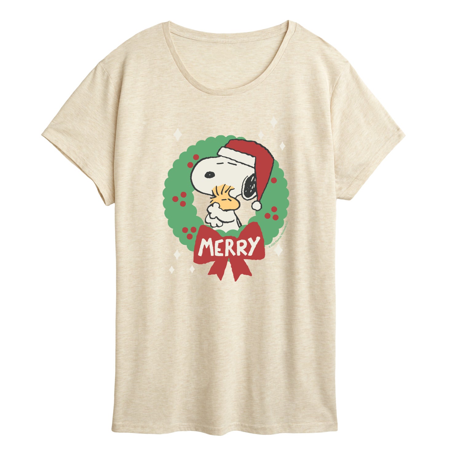 Peanuts - Merry Christmas Snoopy - Women's Short Sleeve Graphic T-Shirt