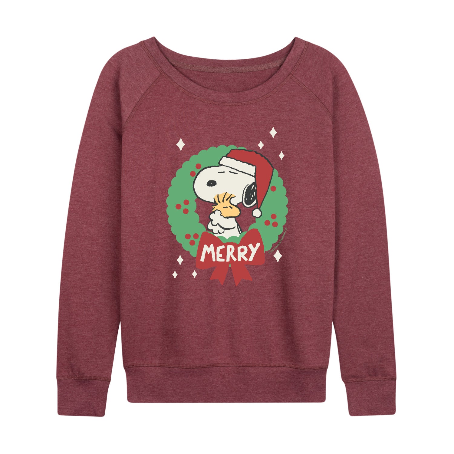 Peanuts - Merry Christmas Snoopy - Women's French Terry Long Sleeve Pullover - Image 3