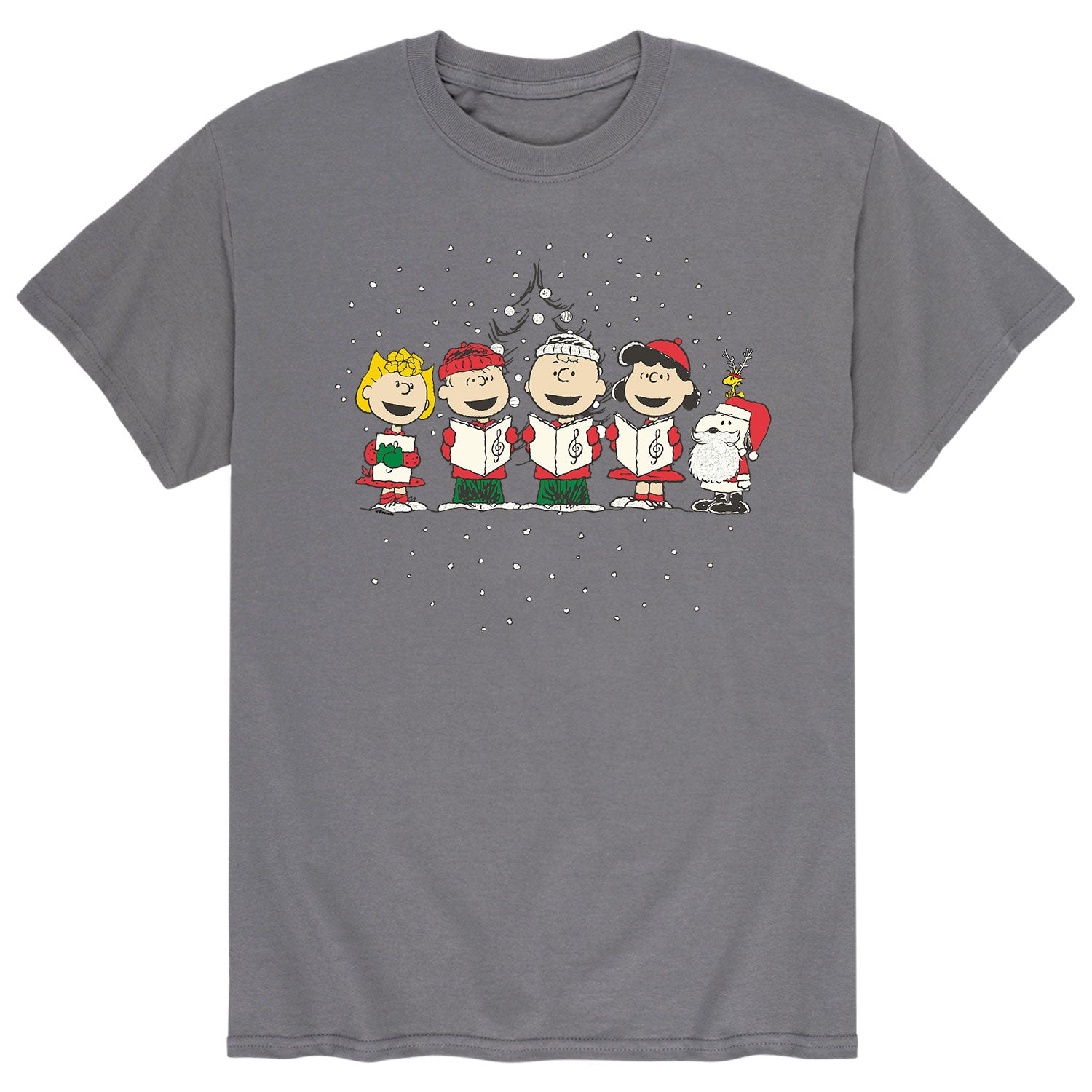 Peanuts - Snoopy And Friends Caroling - Men's Short Sleeve Graphic T-Shirt - Image 2