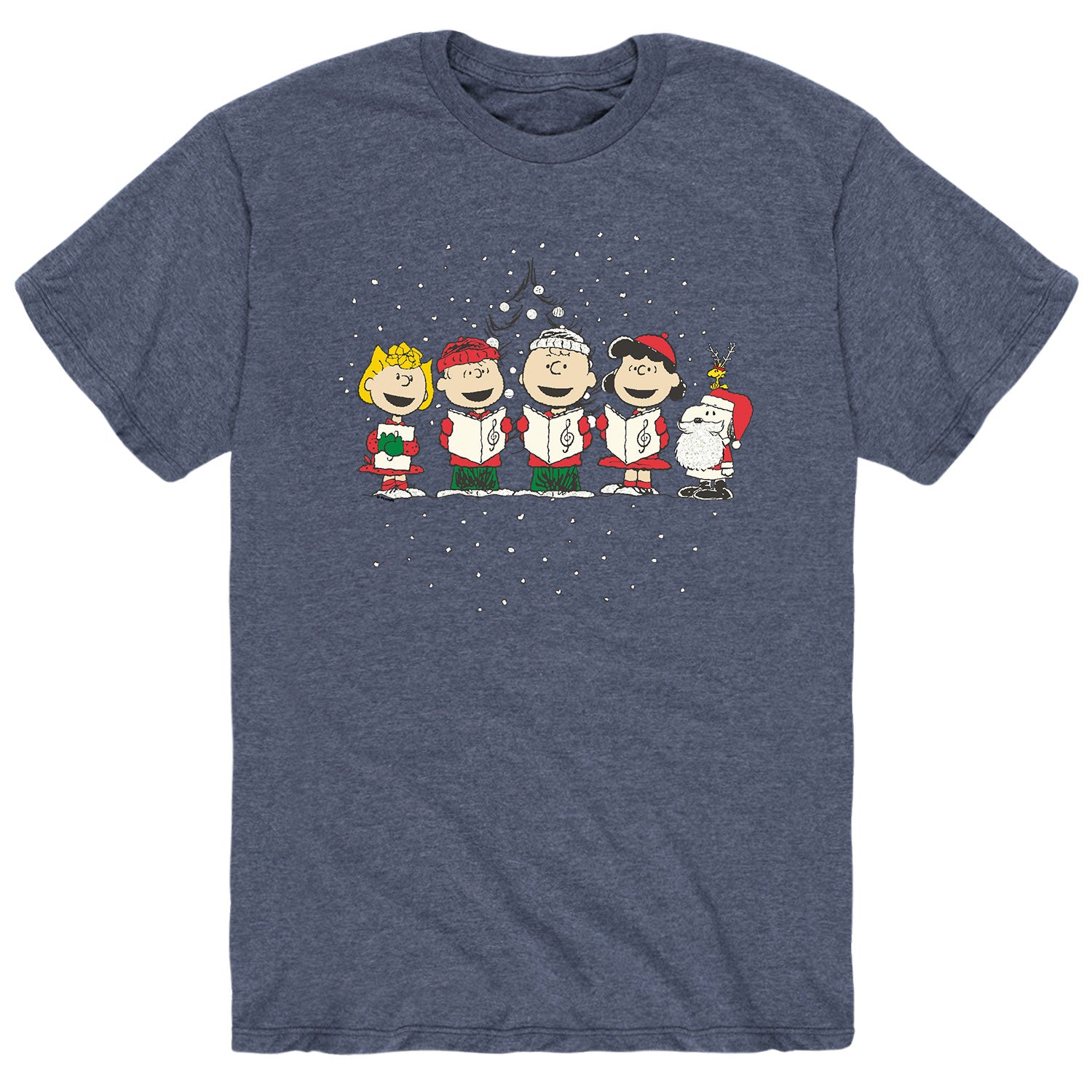 Peanuts - Snoopy And Friends Caroling - Men's Short Sleeve Graphic T-Shirt - Image 3