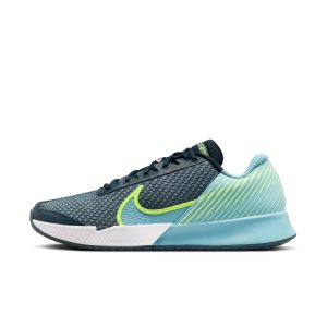 Nike Men's Court Air Zoom Vapor Pro 2 Hc 'Armory Navy Volt Denim Turquoise' - Dr6191-400