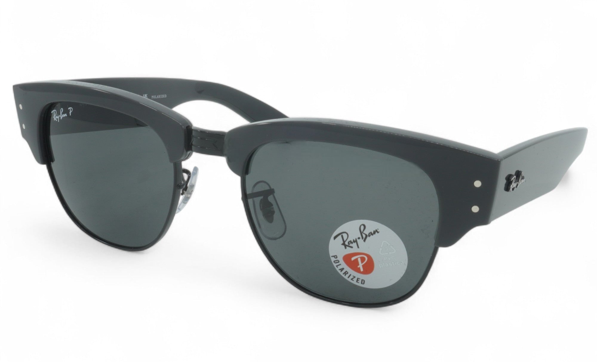 Ray-Ban Unisex Ray Ban Mega Clubmaster Polarized Sunglasses - Rb0316S-136748_53 - Image 2