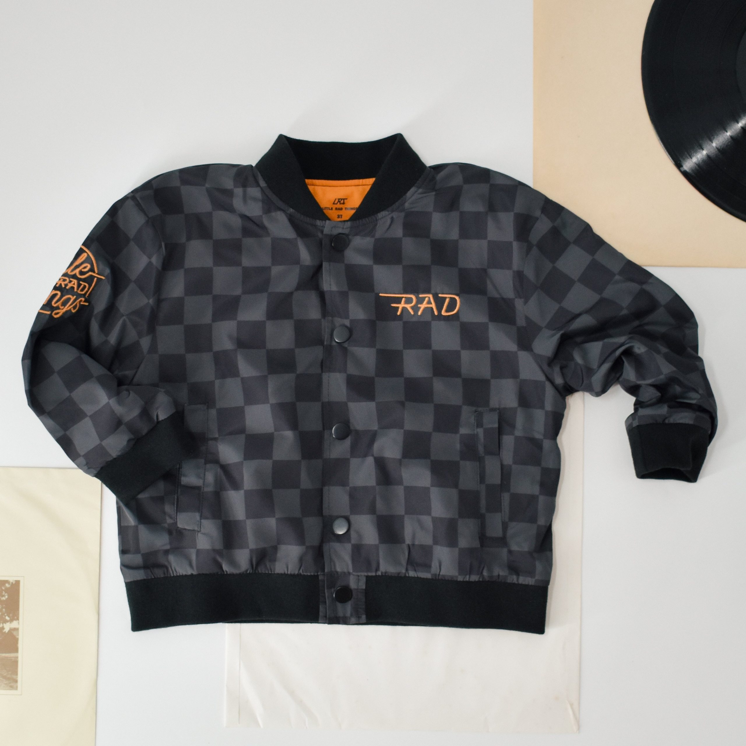 LITTLE RAD THINGS BOY'S WATERPROOF LETTERMAN JACKET - Image 3