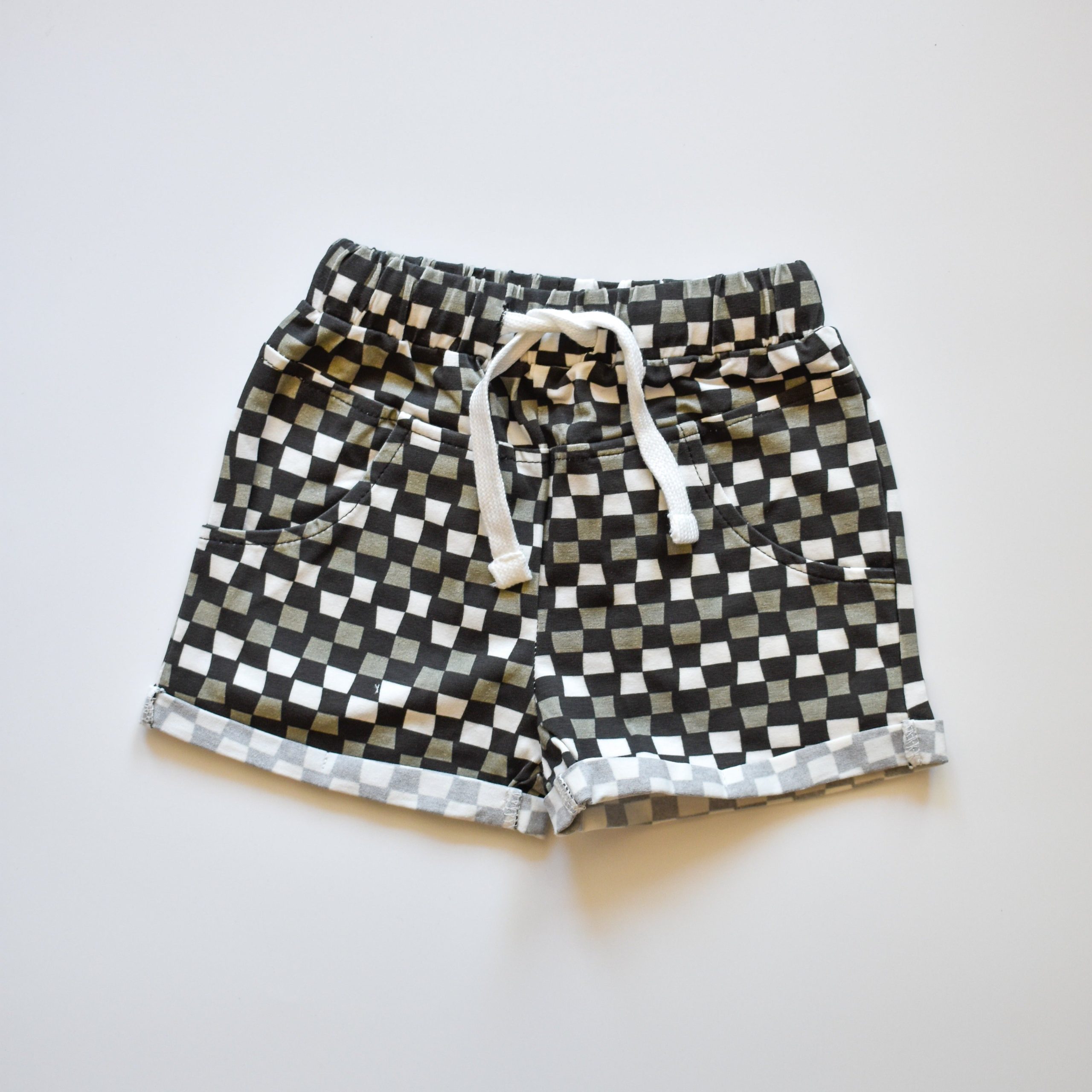 LITTLE RAD THINGS BOY'S CHECK 'YA LATER SHORTS - BLACK/GREY - Image 2