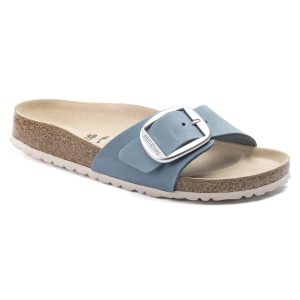 Birkenstock Madrid Big Buckle Nubuk Leather Dove Blue