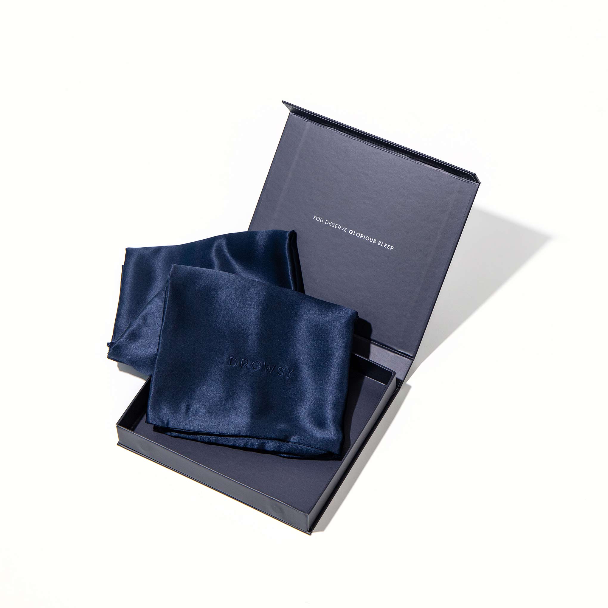 Drowsy Sleep Co. Midnight Blue Silk Pillowcase - Image 5