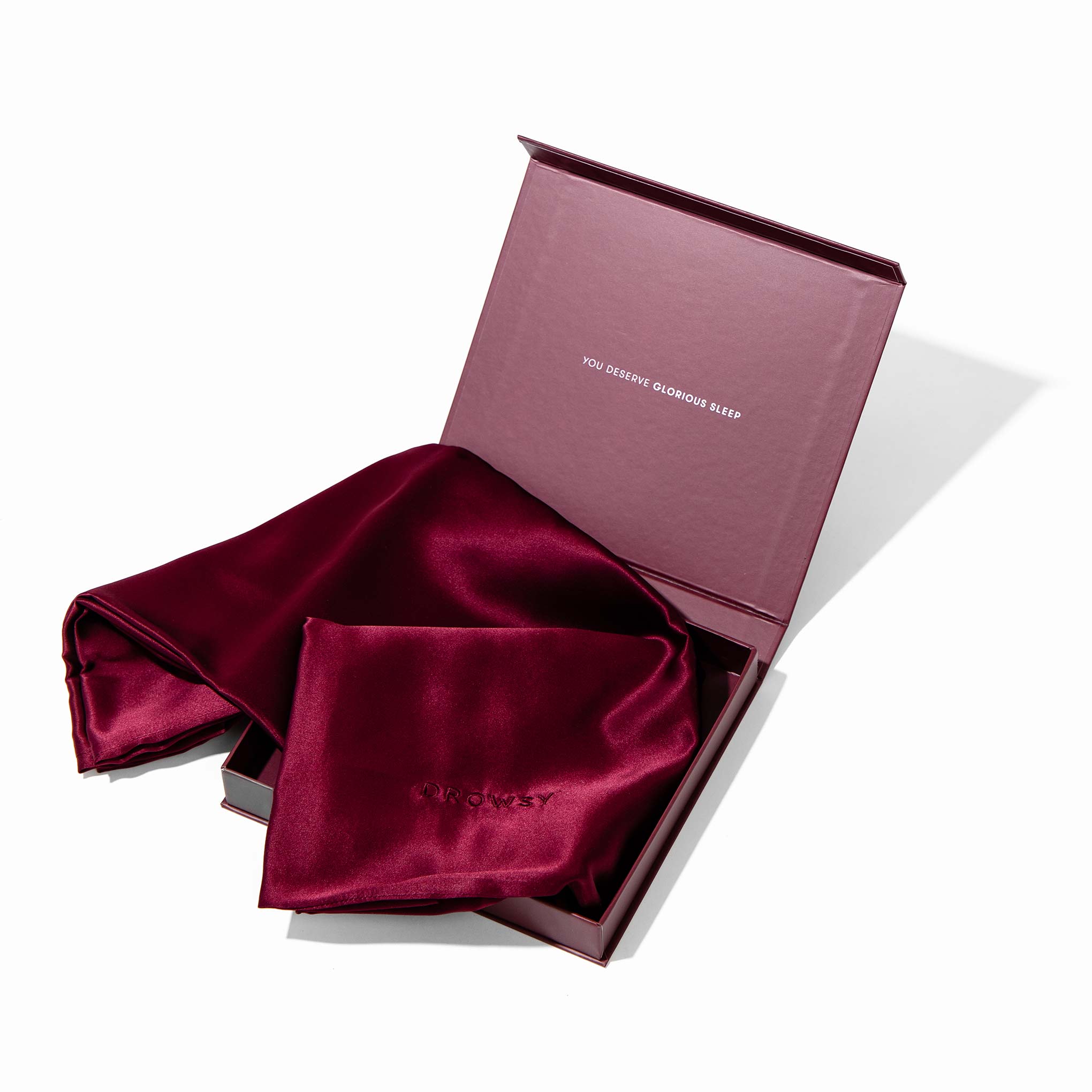 Drowsy Sleep Co. La Vie En Rouge Silk Pillowcase - Image 4