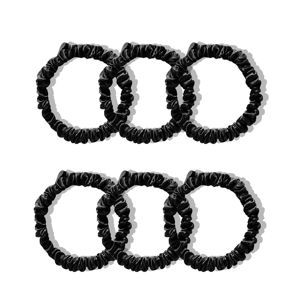 Drowsy Sleep Co. Skinny Scrunchie Set - Black Jade