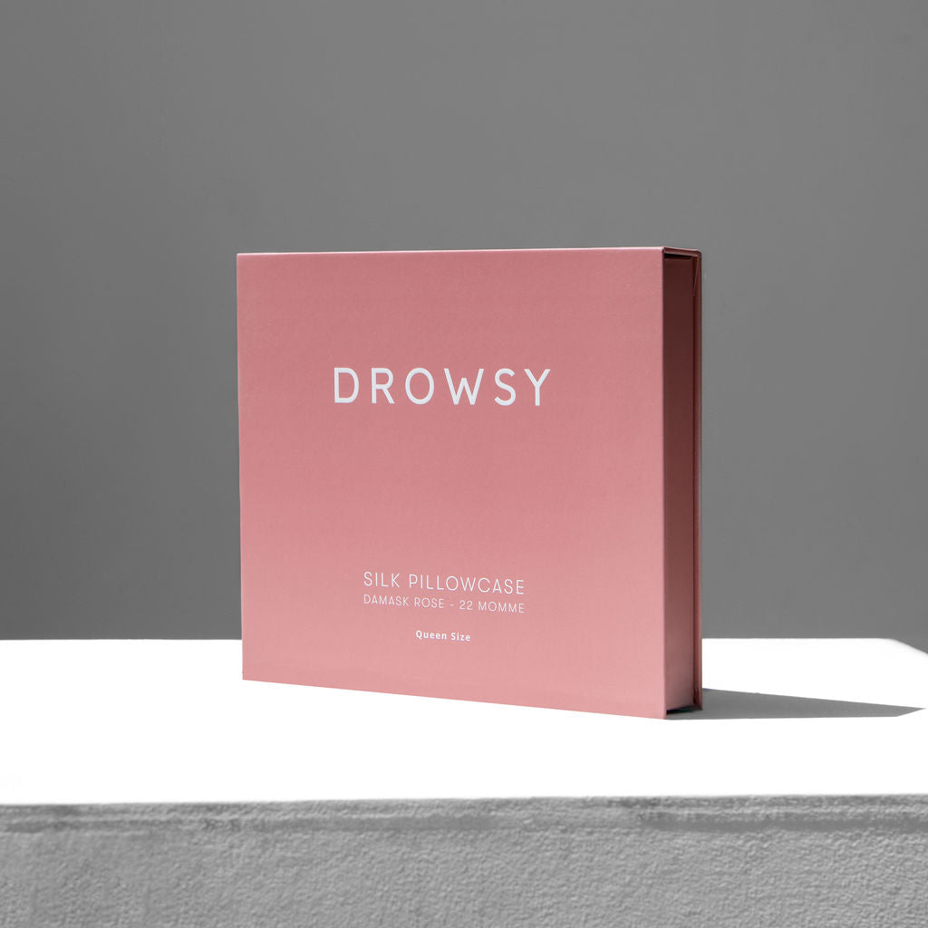 Drowsy Sleep Co. Damask Rose Silk Pillowcase - Image 5