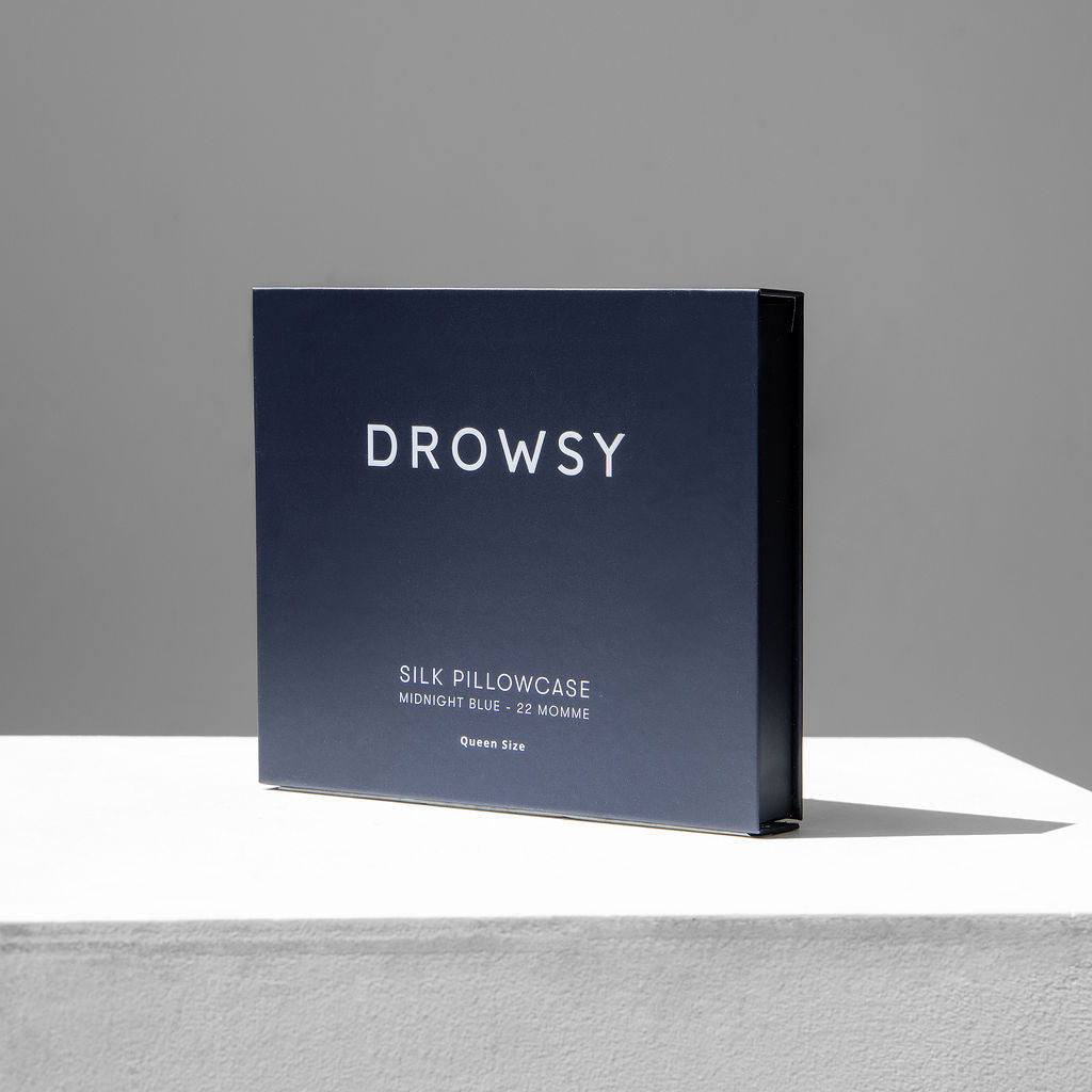 Drowsy Sleep Co. Midnight Blue Silk Pillowcase - Image 4