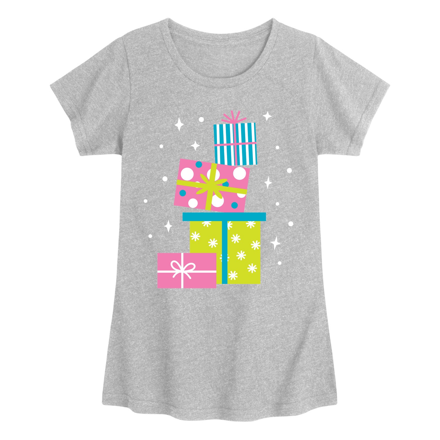Instant Message - Colorful Presents - Youth Girls Short Sleeve T-shirt - Image 2