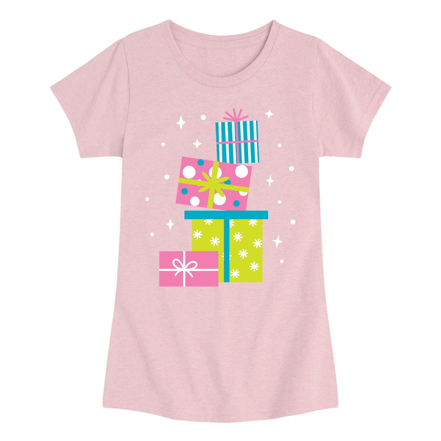 Instant Message - Colorful Presents - Youth Girls Short Sleeve T-shirt - Image 3