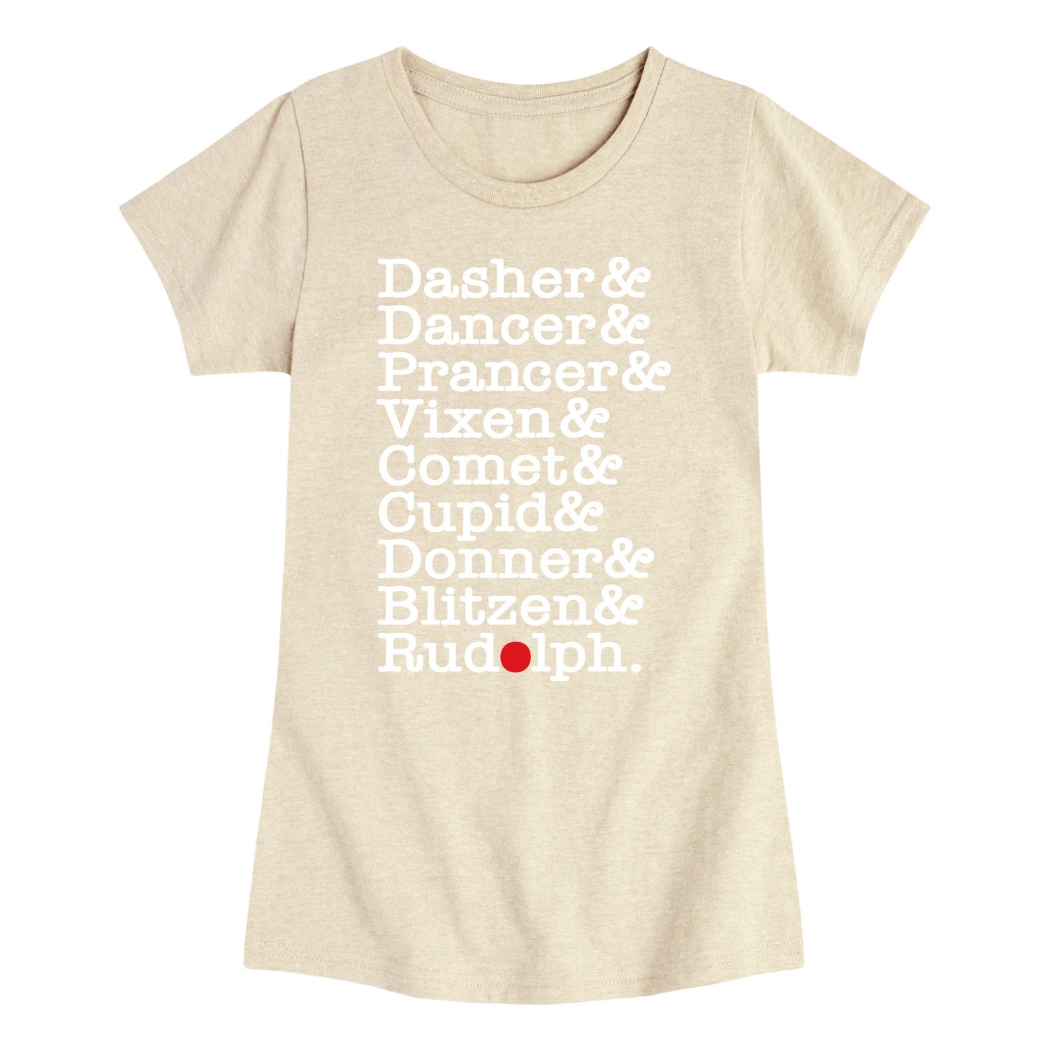 Instant Message - Reindeer List - Youth Girls Short Sleeve T-shirt
